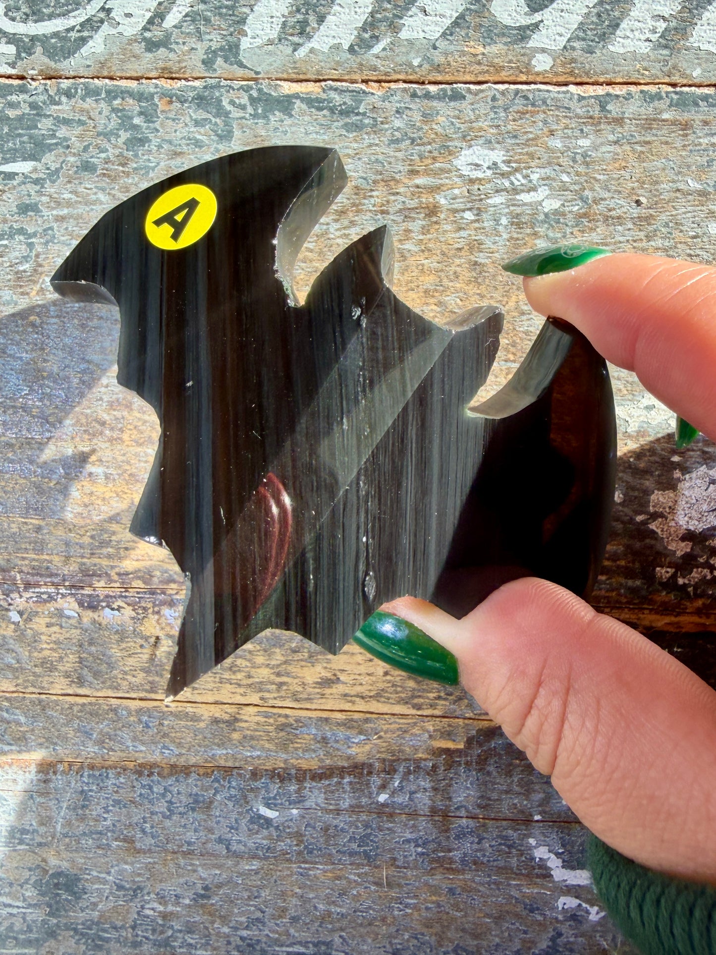 Spooky Midnight Lace Obsidian Bat | Opt A