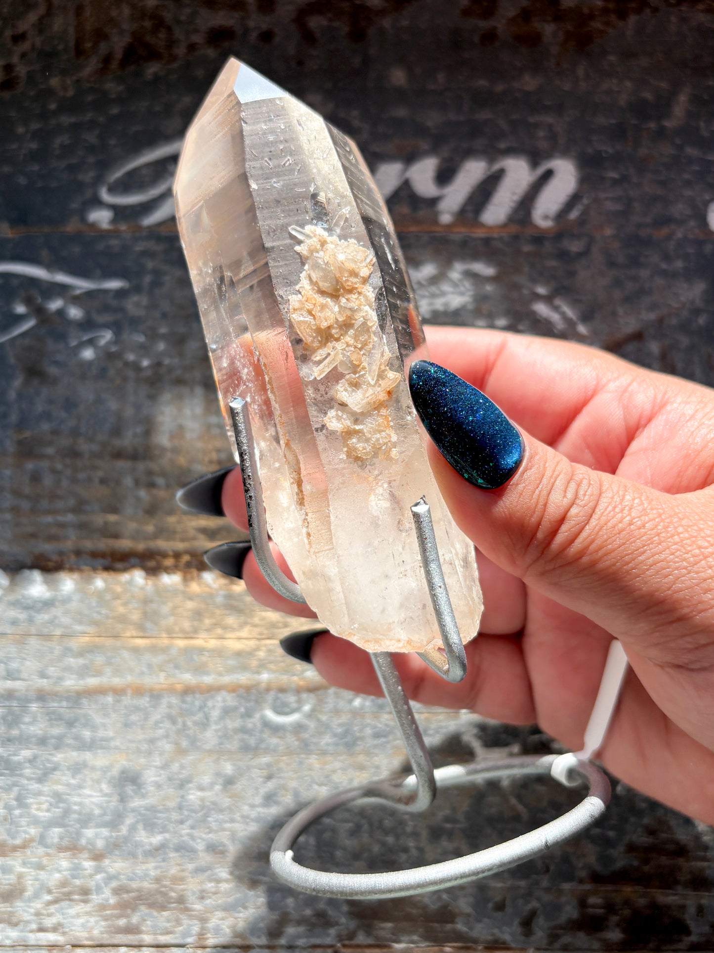 Gorgeous High Quality Lemurian on Custom Stand from Brazil