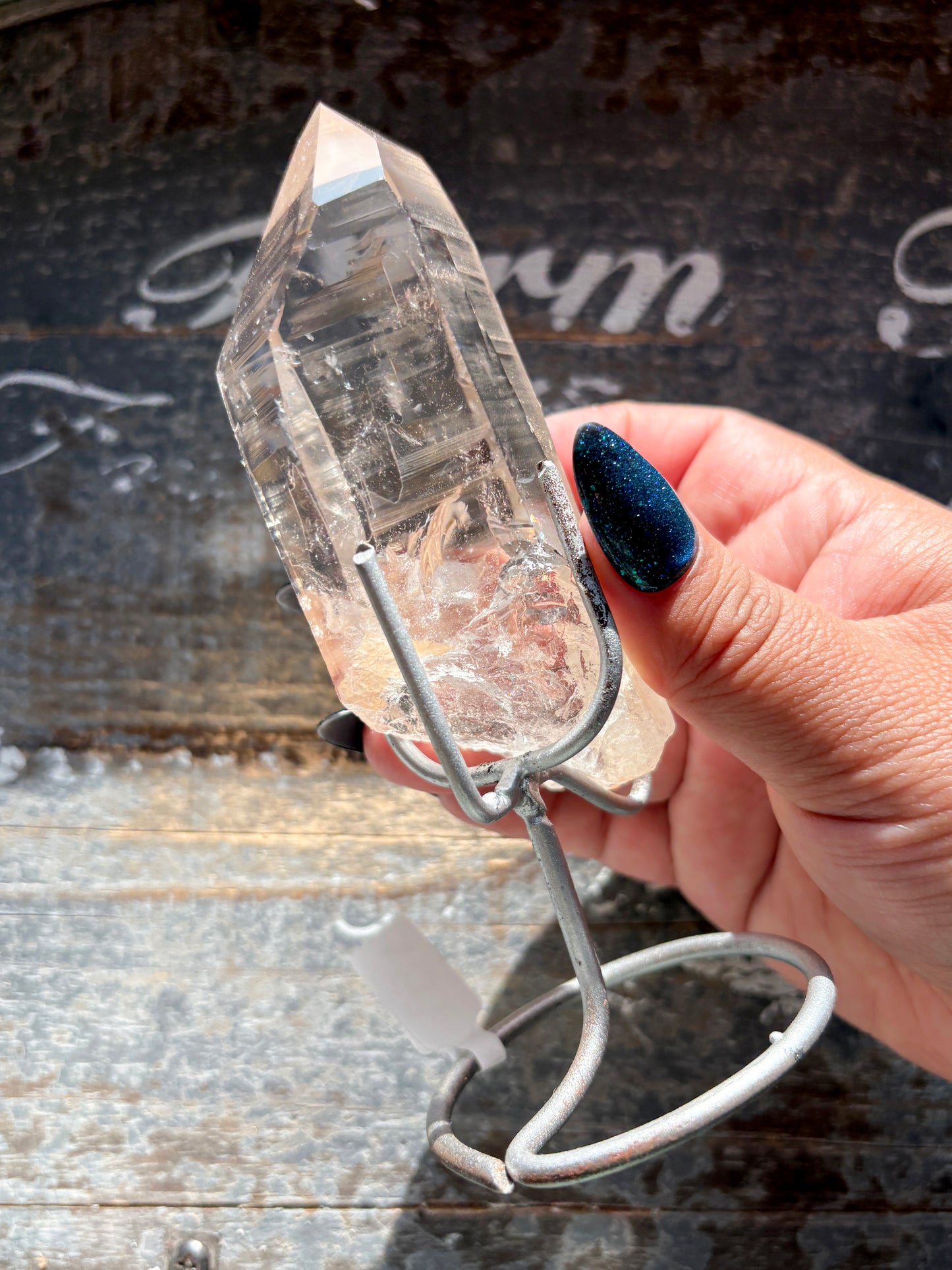 Gorgeous High Quality Lemurian on Custom Stand from Brazil