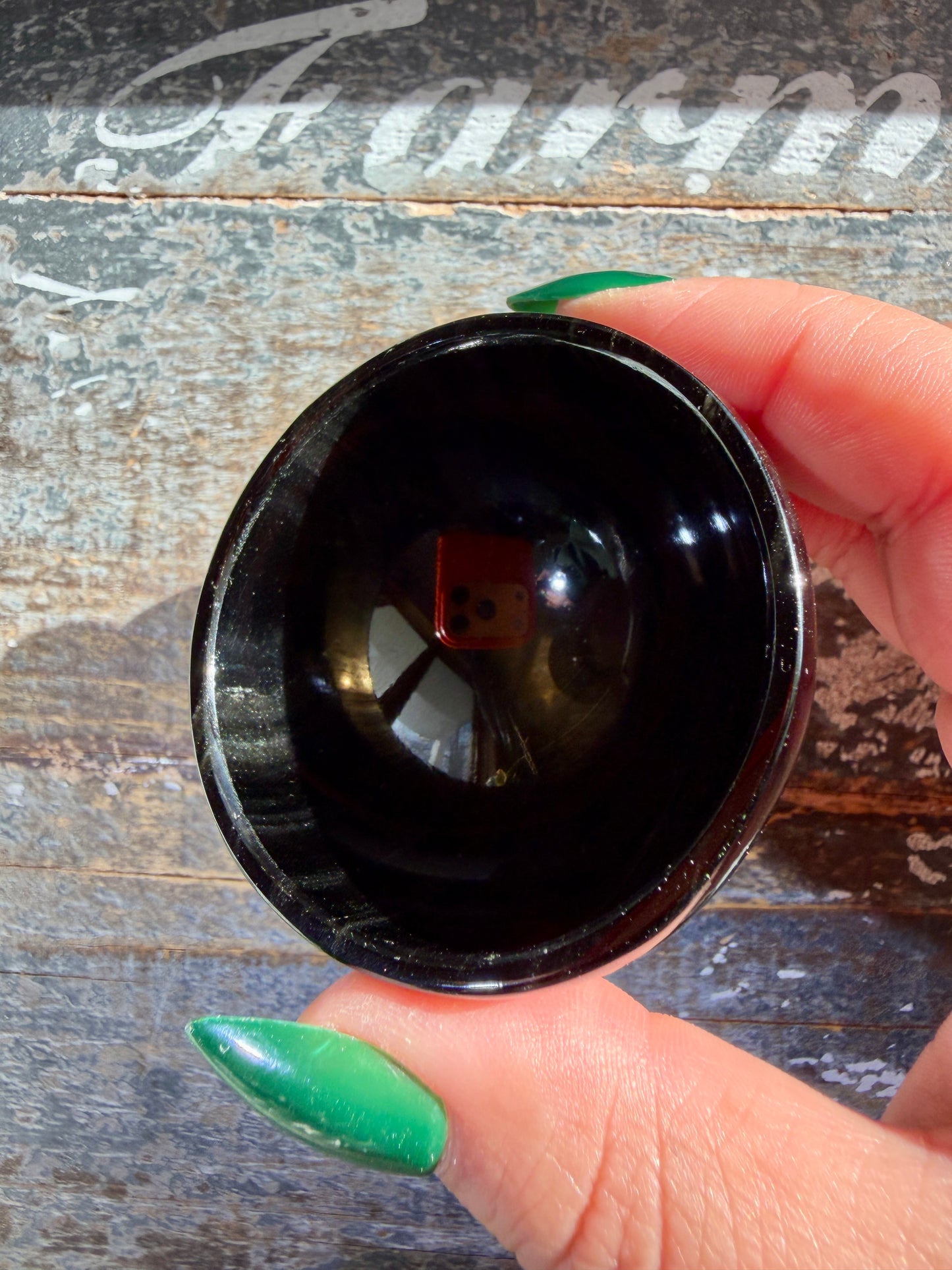 Spooky Midnight Lace Obsidian Mini Bowl | Opt T