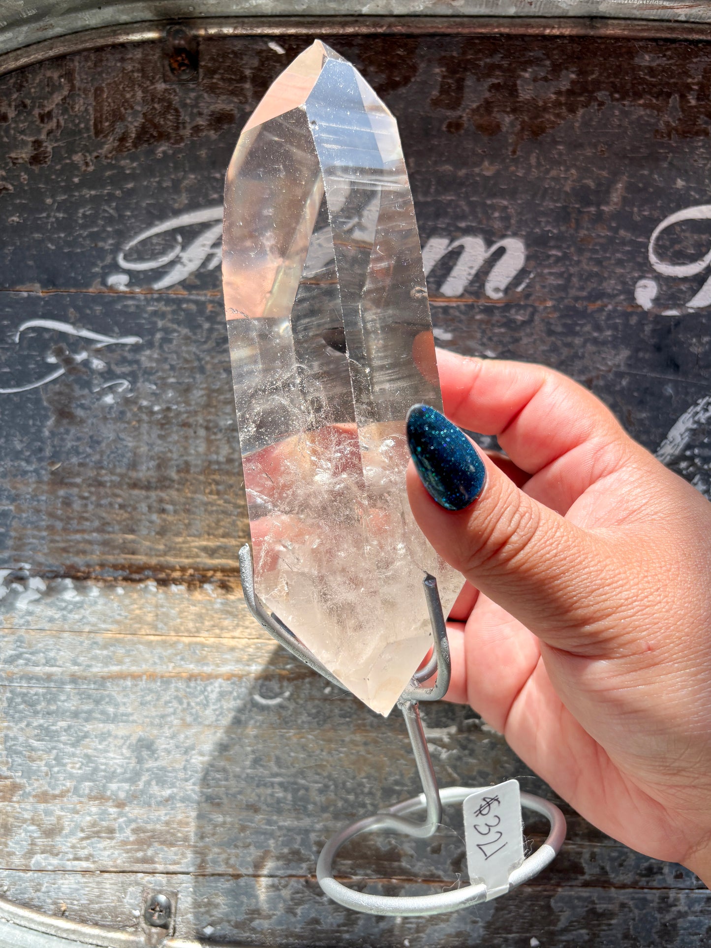 Gorgeous High Quality Lemurian on Custom Stand from Brazil