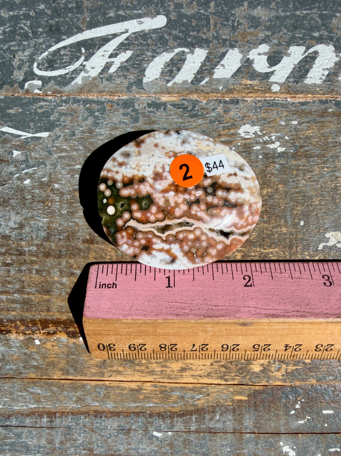 Gorgeous Authentic Ocean Jasper Palm Stone | Opt 2