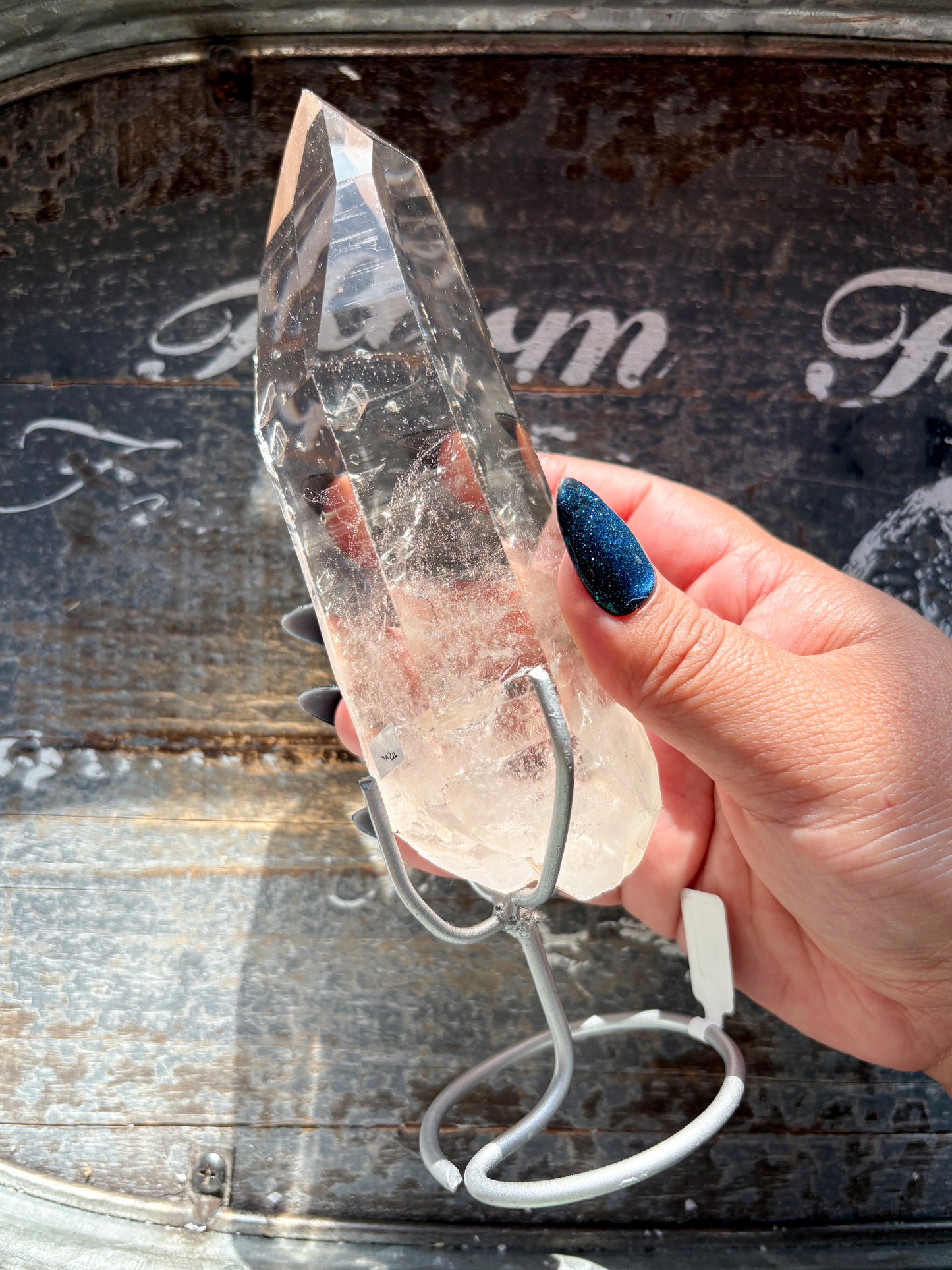 Gorgeous High Quality Lemurian on Custom Stand from Brazil