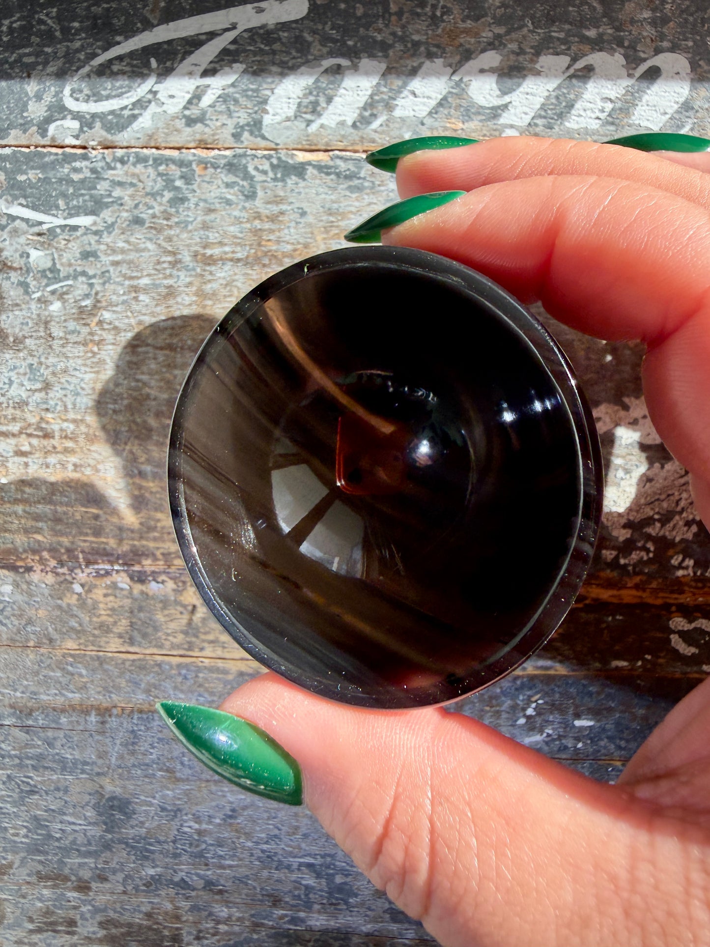 Spooky Midnight Lace Obsidian Mini Bowl | Opt R