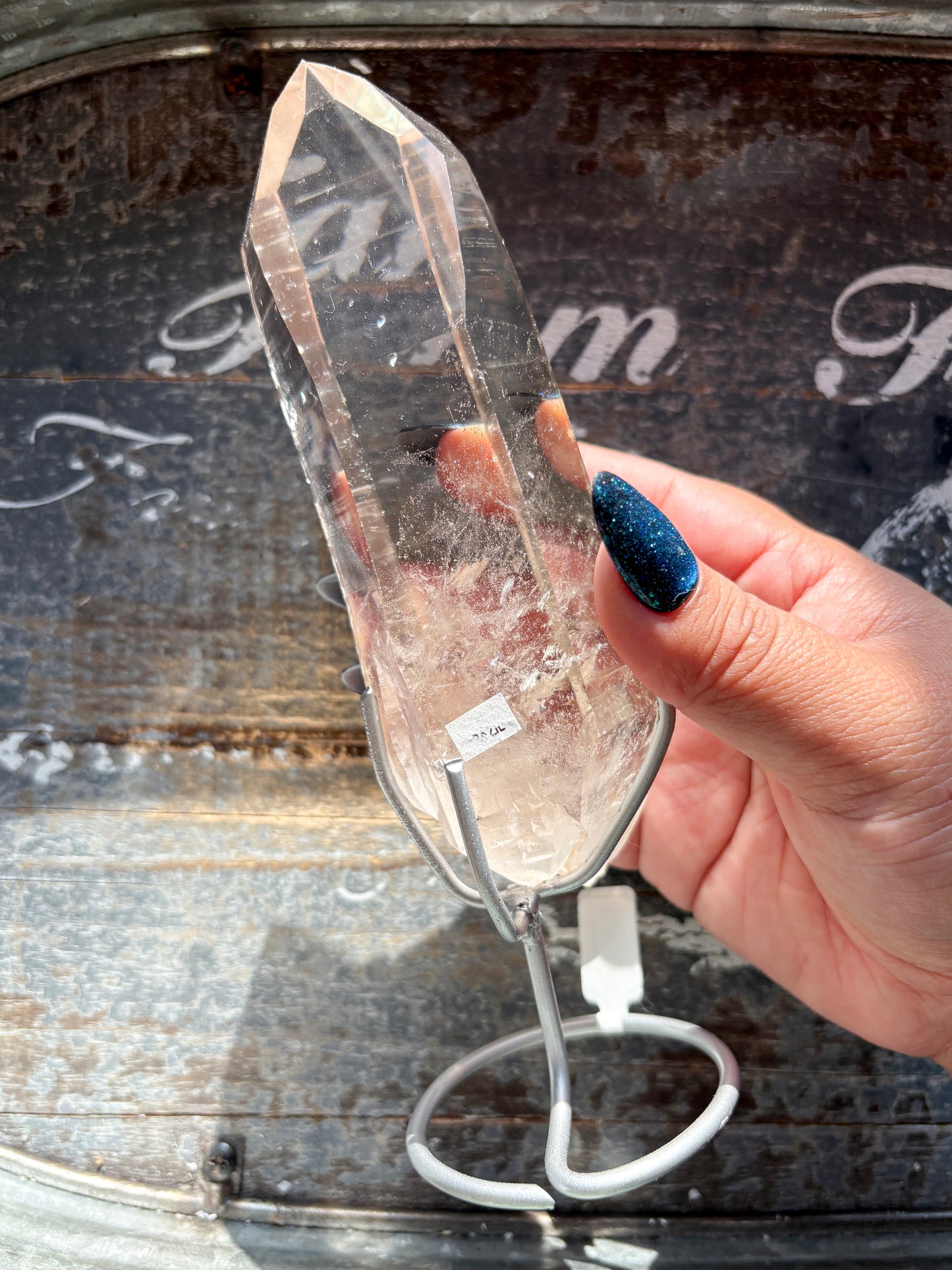 Gorgeous High Quality Lemurian on Custom Stand from Brazil