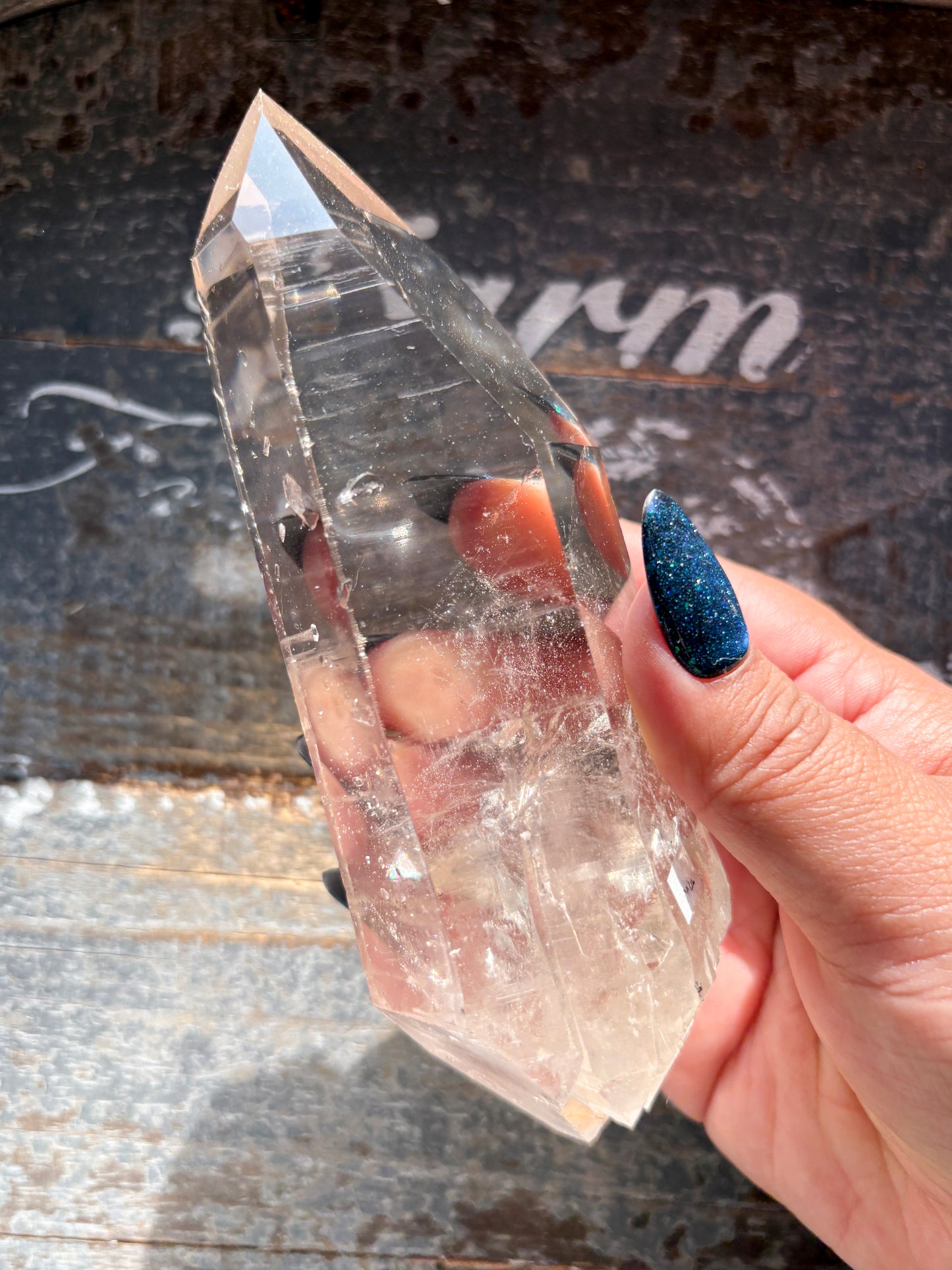 Gorgeous High Quality Lemurian on Custom Stand from Brazil