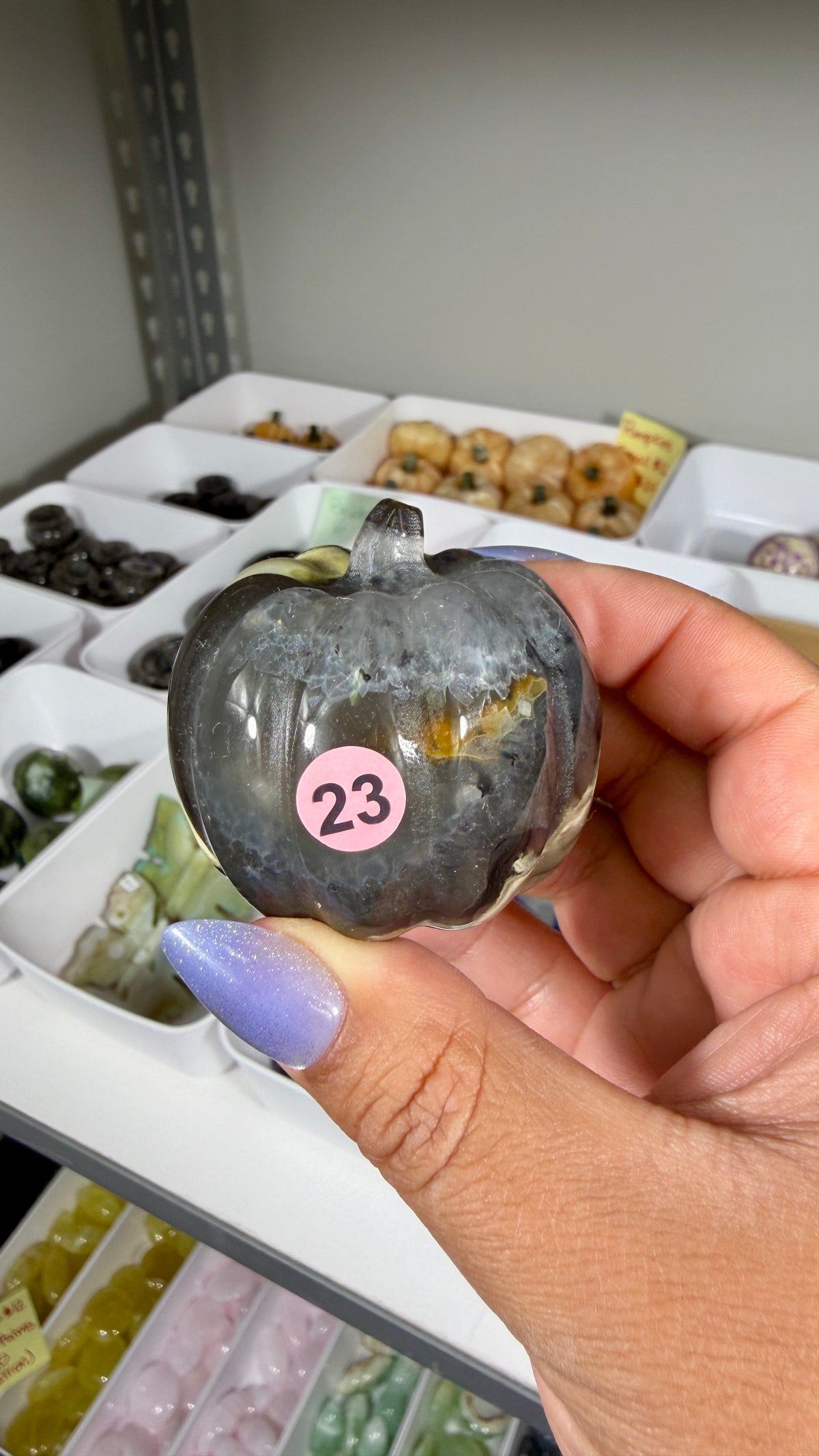 UV Reactive Volcano Agate Pumpkin | Opt 23