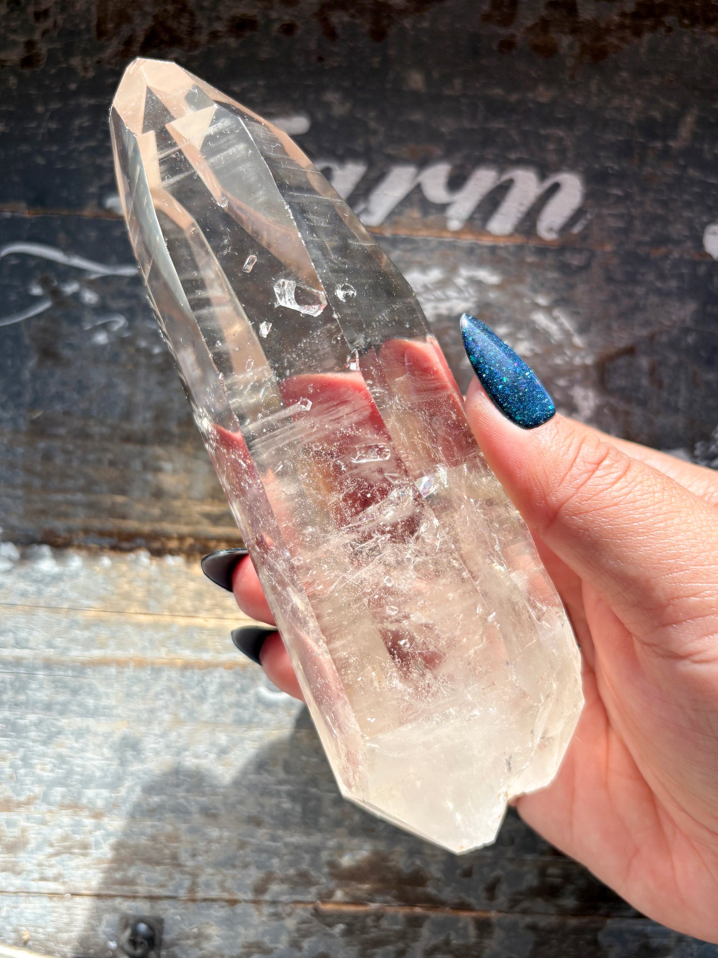 Gorgeous High Quality Lemurian on Custom Stand from Brazil