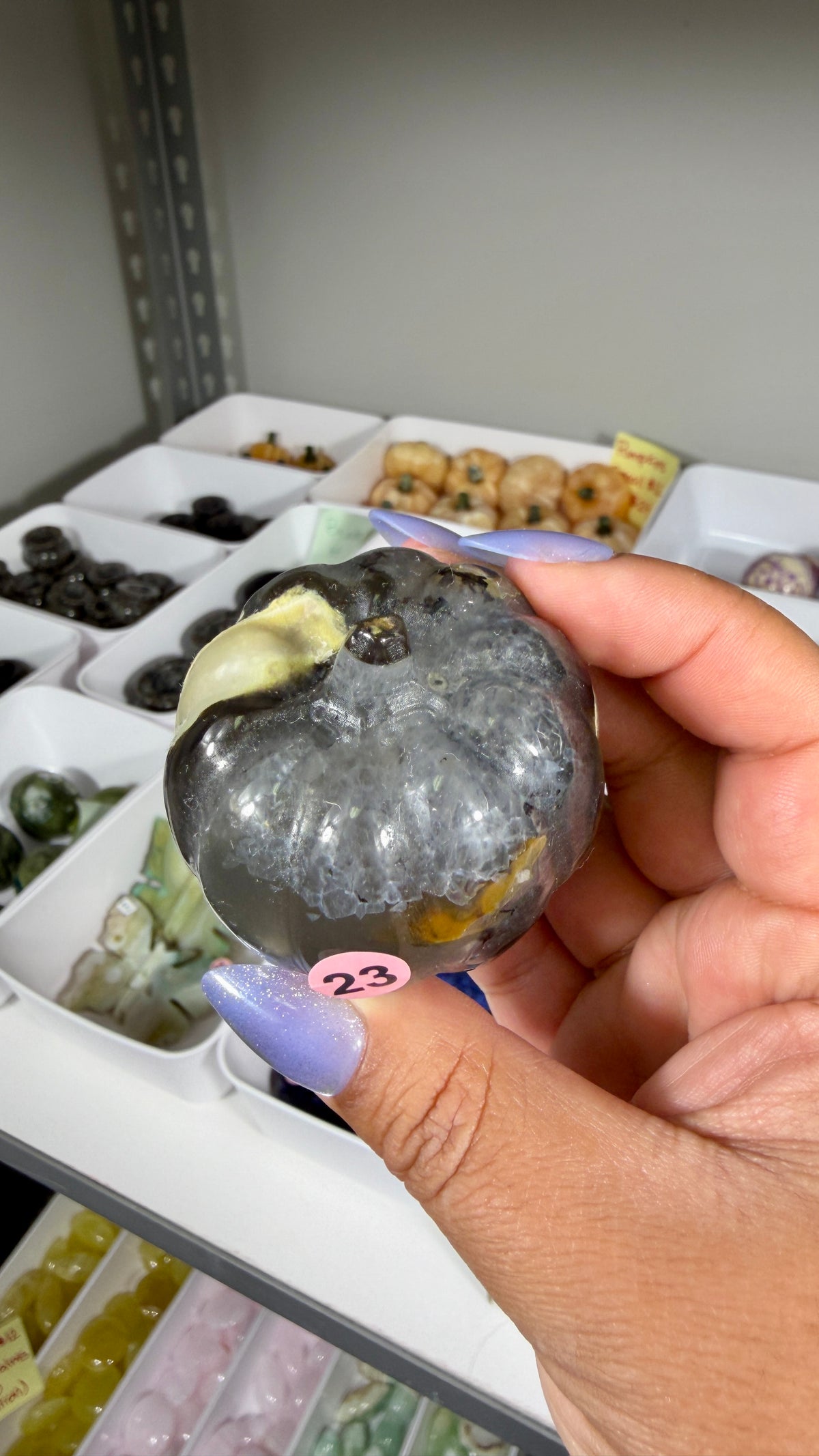 UV Reactive Volcano Agate Pumpkin | Opt 23