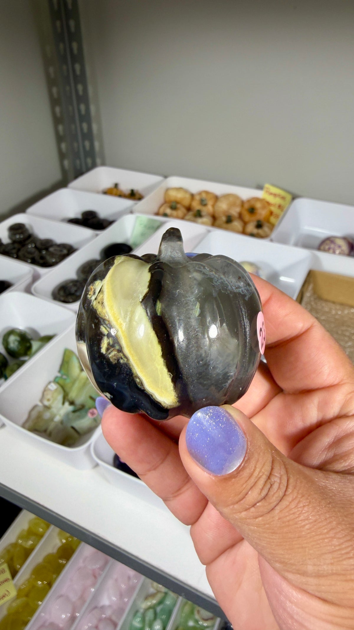 UV Reactive Volcano Agate Pumpkin | Opt 23