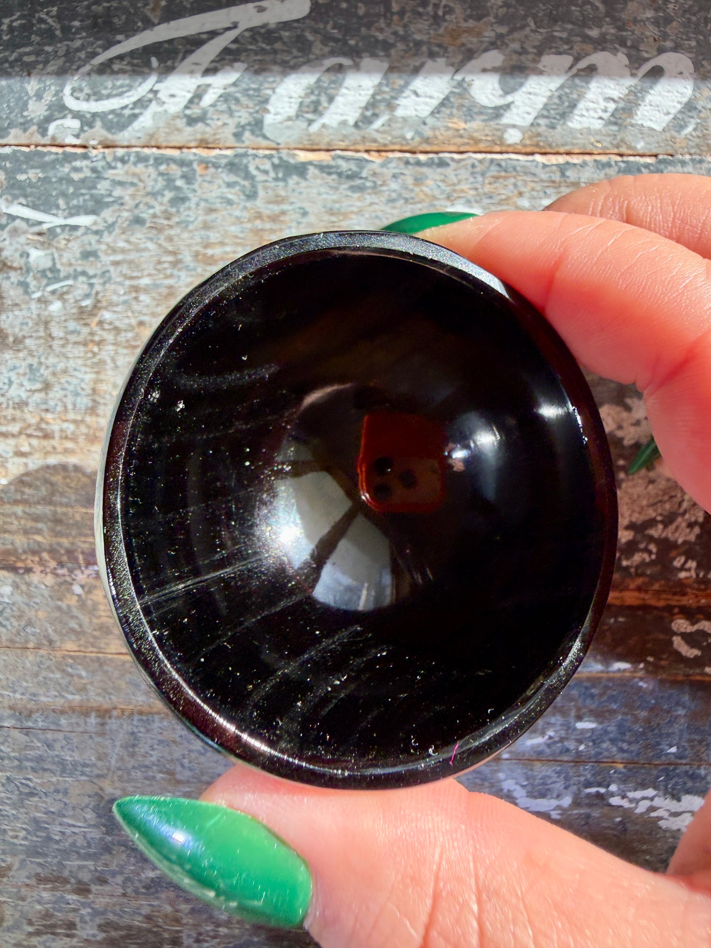 Spooky Midnight Lace Obsidian Mini Bowl | Opt O