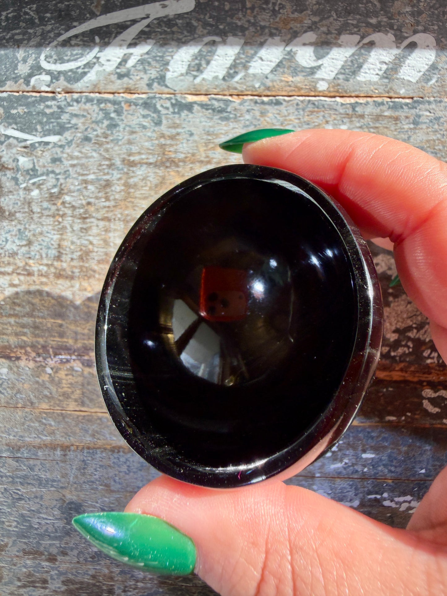 Spooky Midnight Lace Obsidian Mini Bowl | Opt O