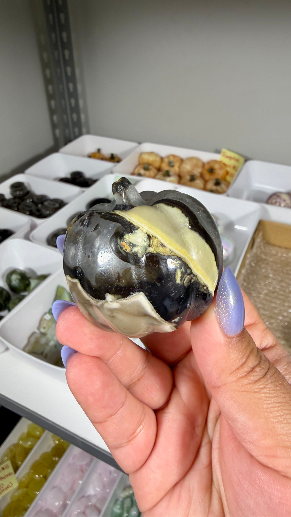 UV Reactive Volcano Agate Pumpkin | Opt 23