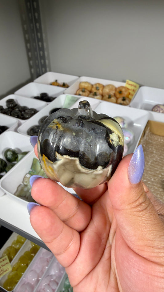 UV Reactive Volcano Agate Pumpkin | Opt 23