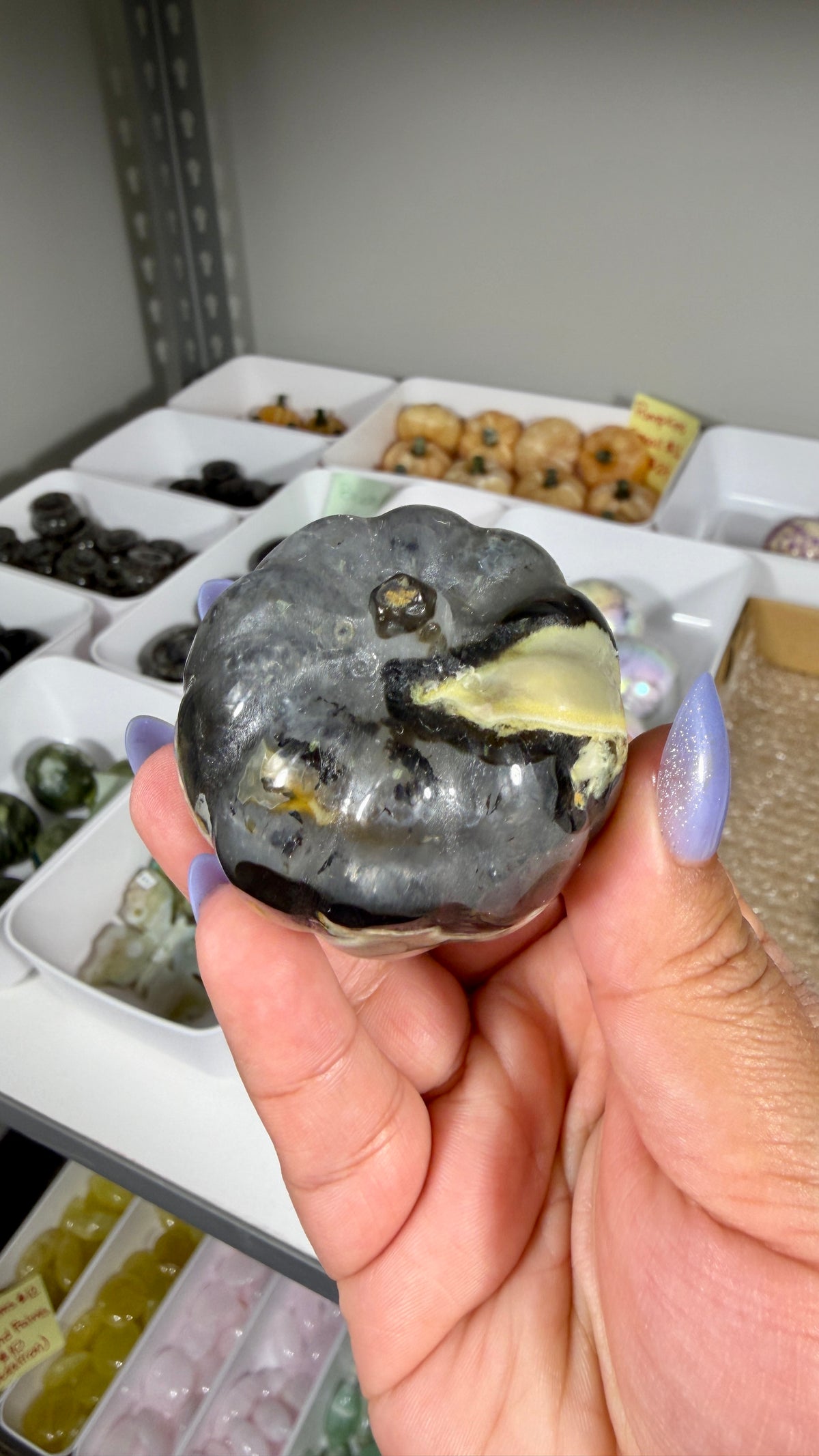 UV Reactive Volcano Agate Pumpkin | Opt 23