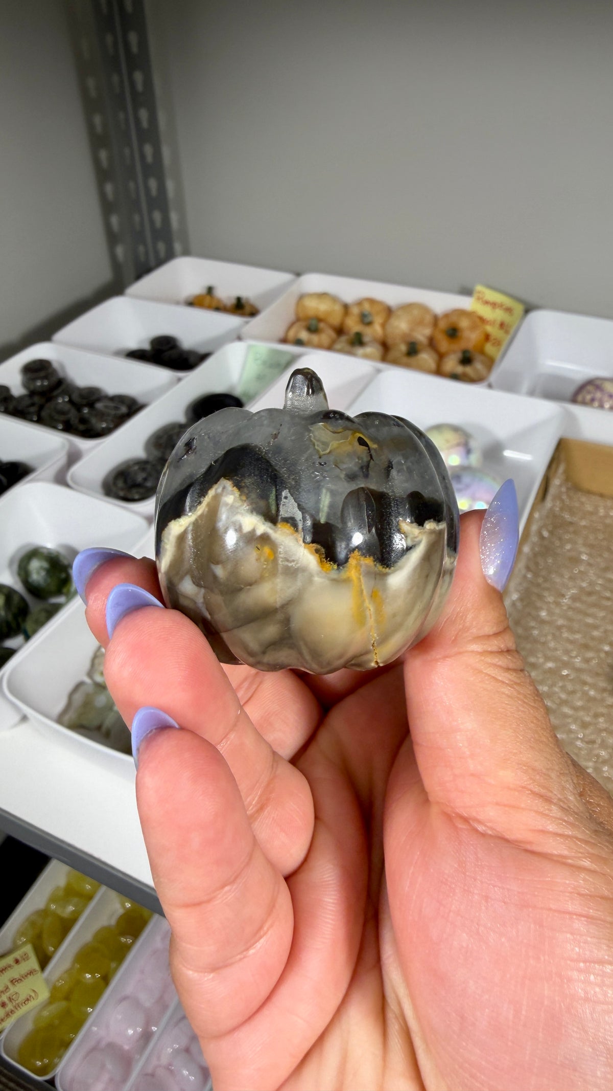 UV Reactive Volcano Agate Pumpkin | Opt 23
