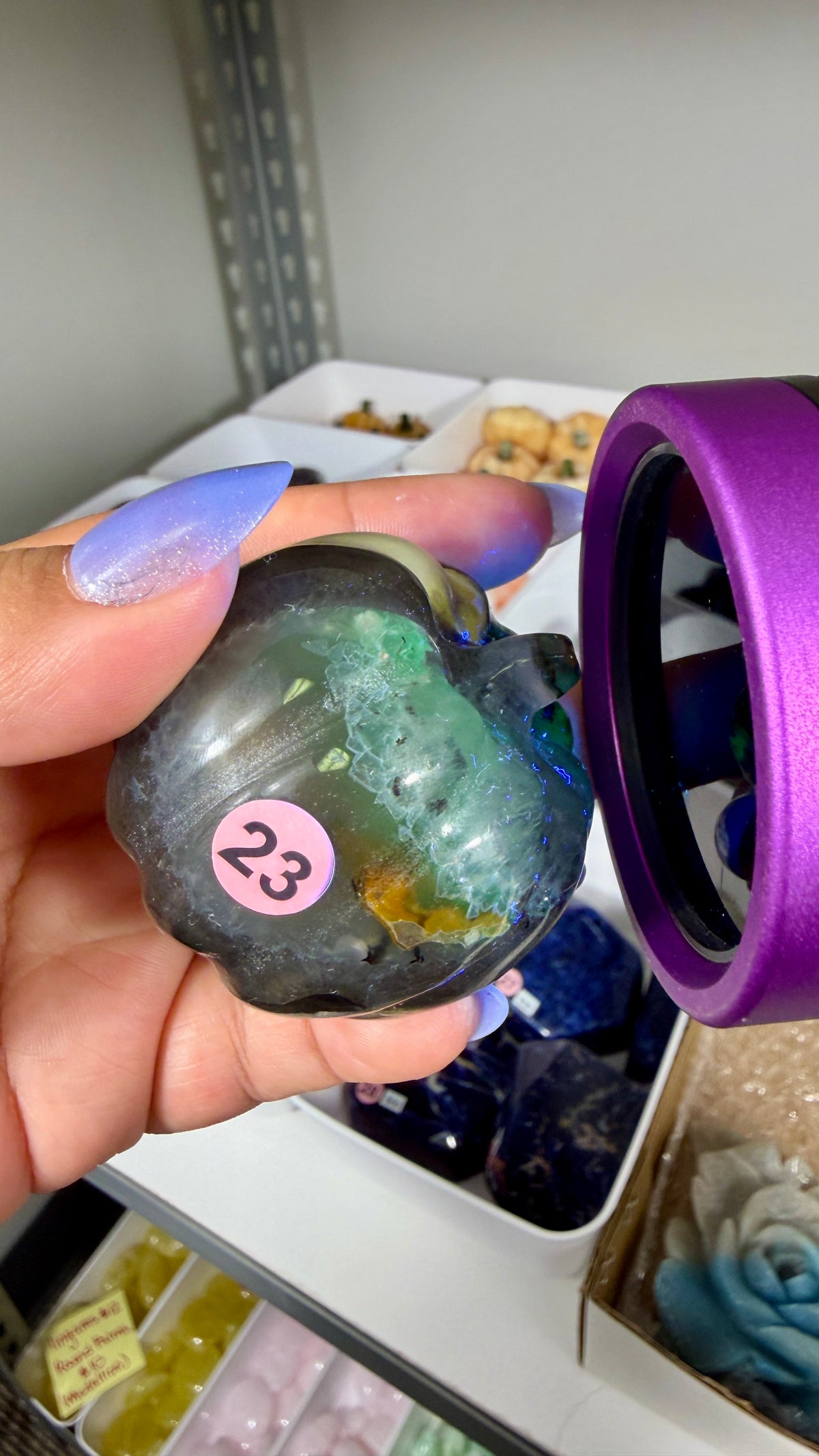 UV Reactive Volcano Agate Pumpkin | Opt 23