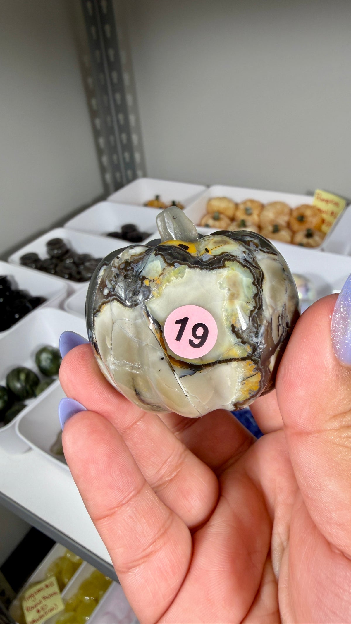 UV Reactive Volcano Agate Pumpkin | Opt 19