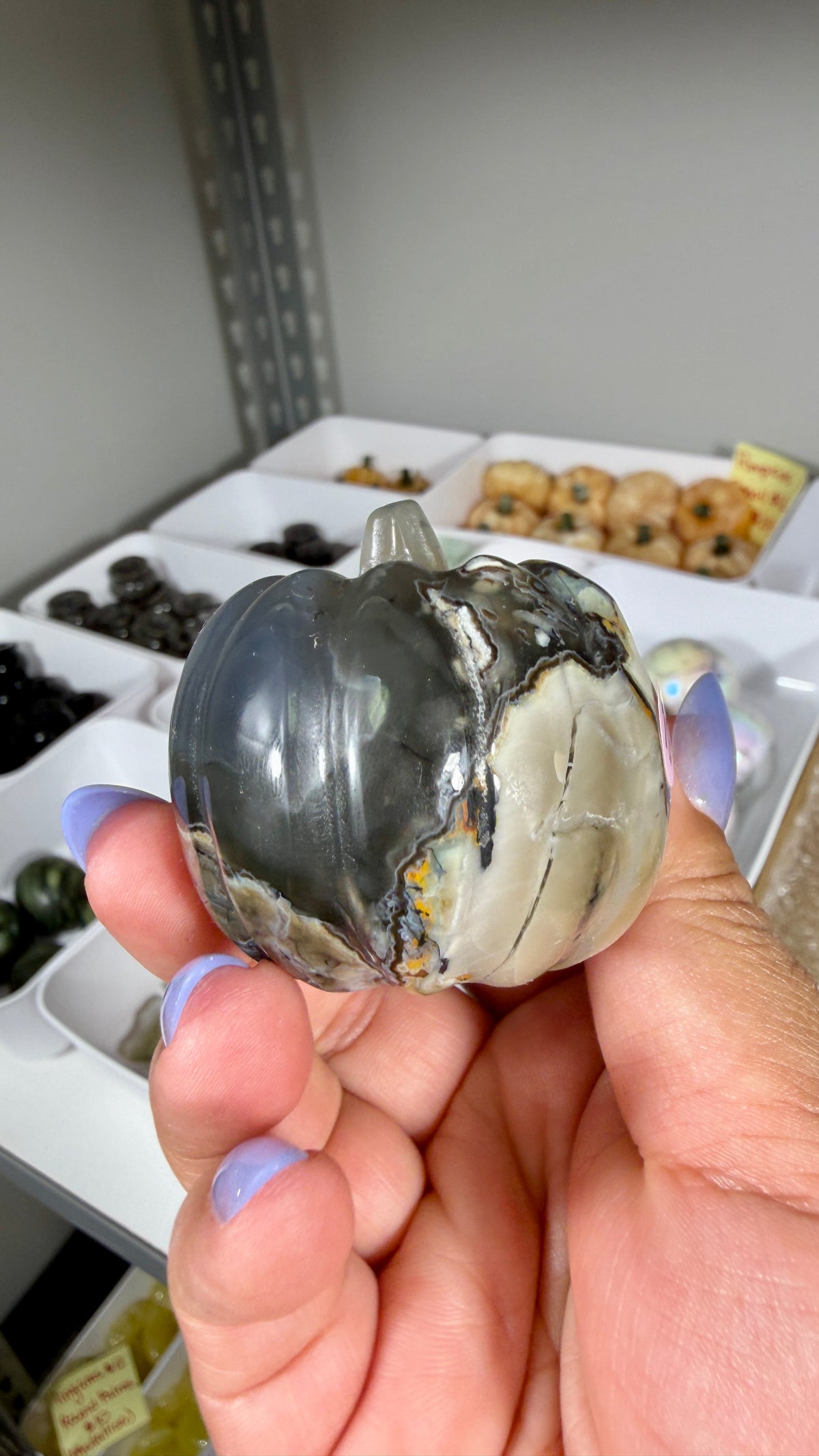 UV Reactive Volcano Agate Pumpkin | Opt 19