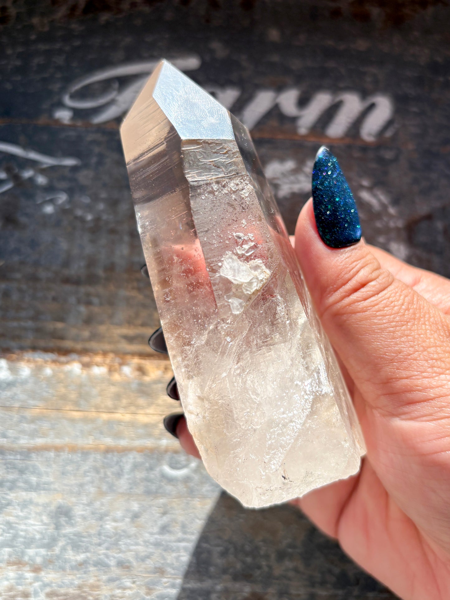 Gorgeous High Quality Lemurian on Custom Stand from Brazil