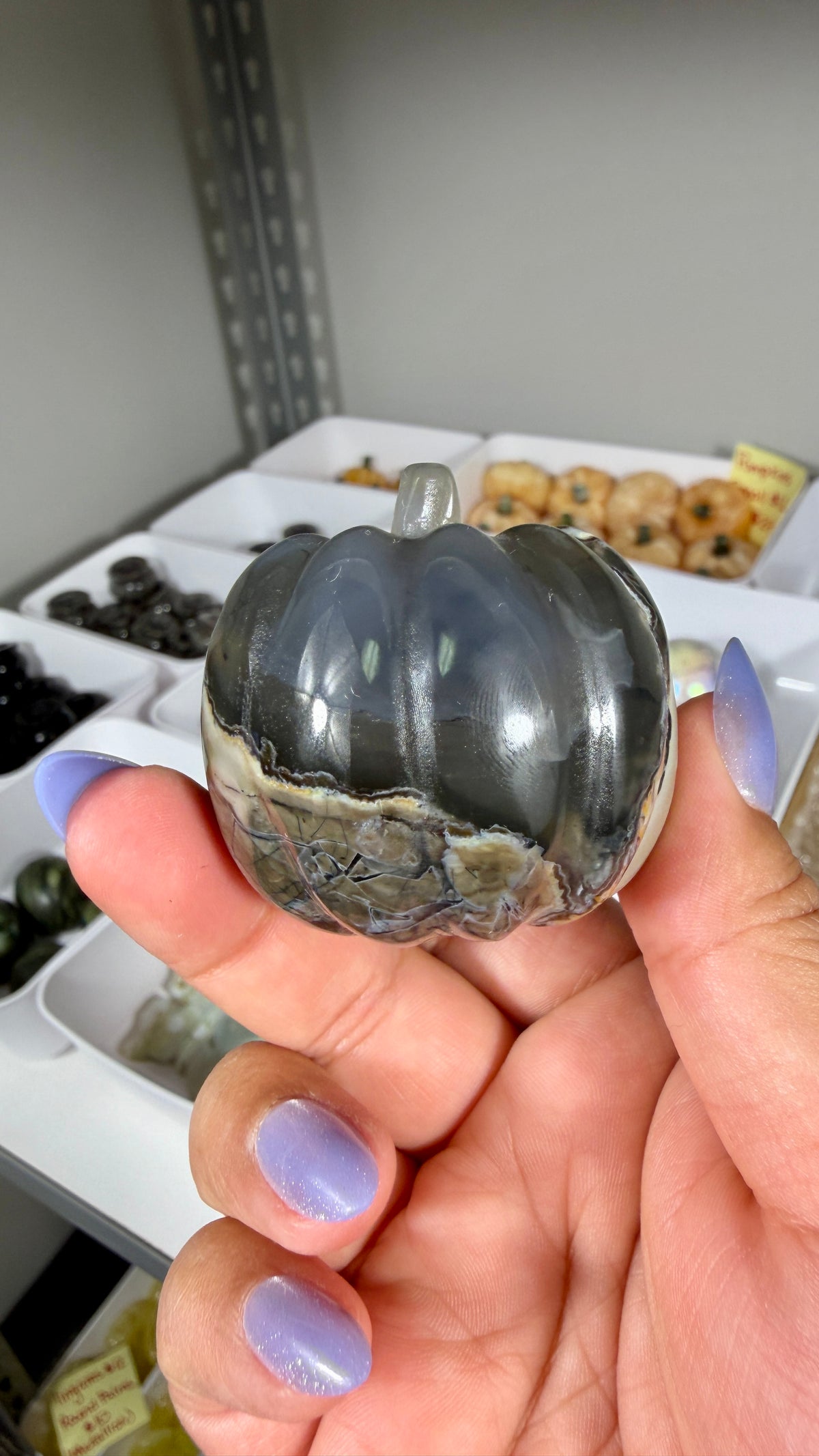 UV Reactive Volcano Agate Pumpkin | Opt 19