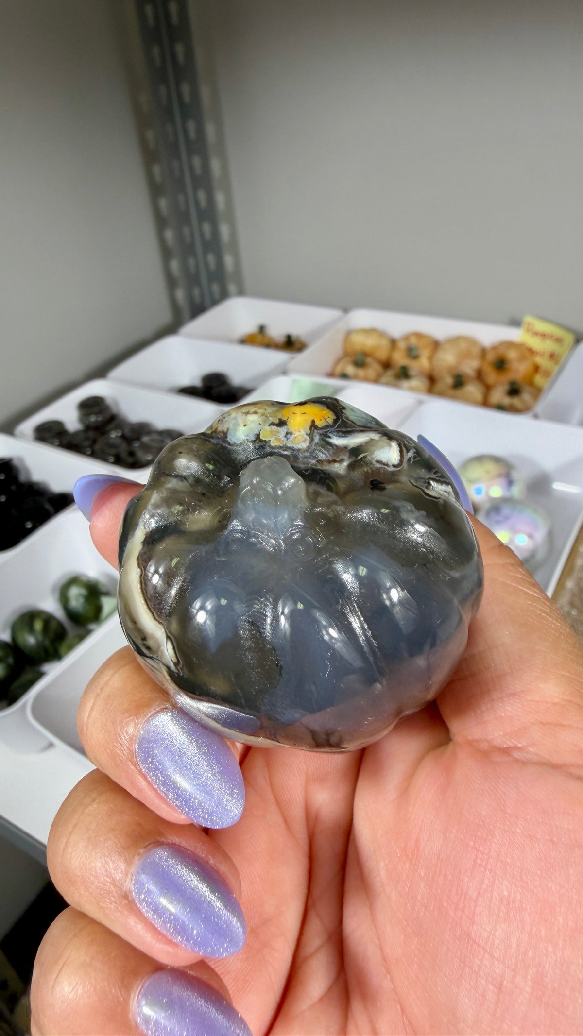 UV Reactive Volcano Agate Pumpkin | Opt 19