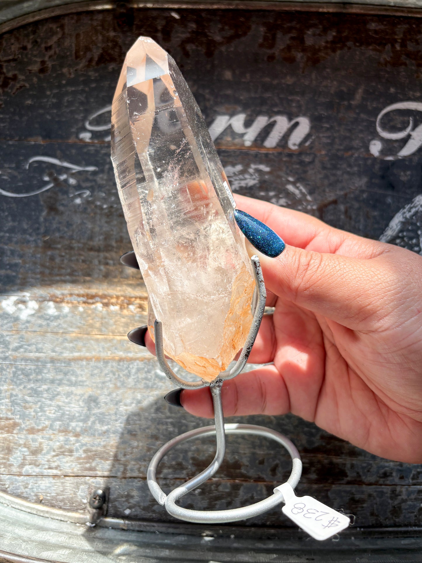 Gorgeous High Quality Lemurian on Custom Stand from Brazil