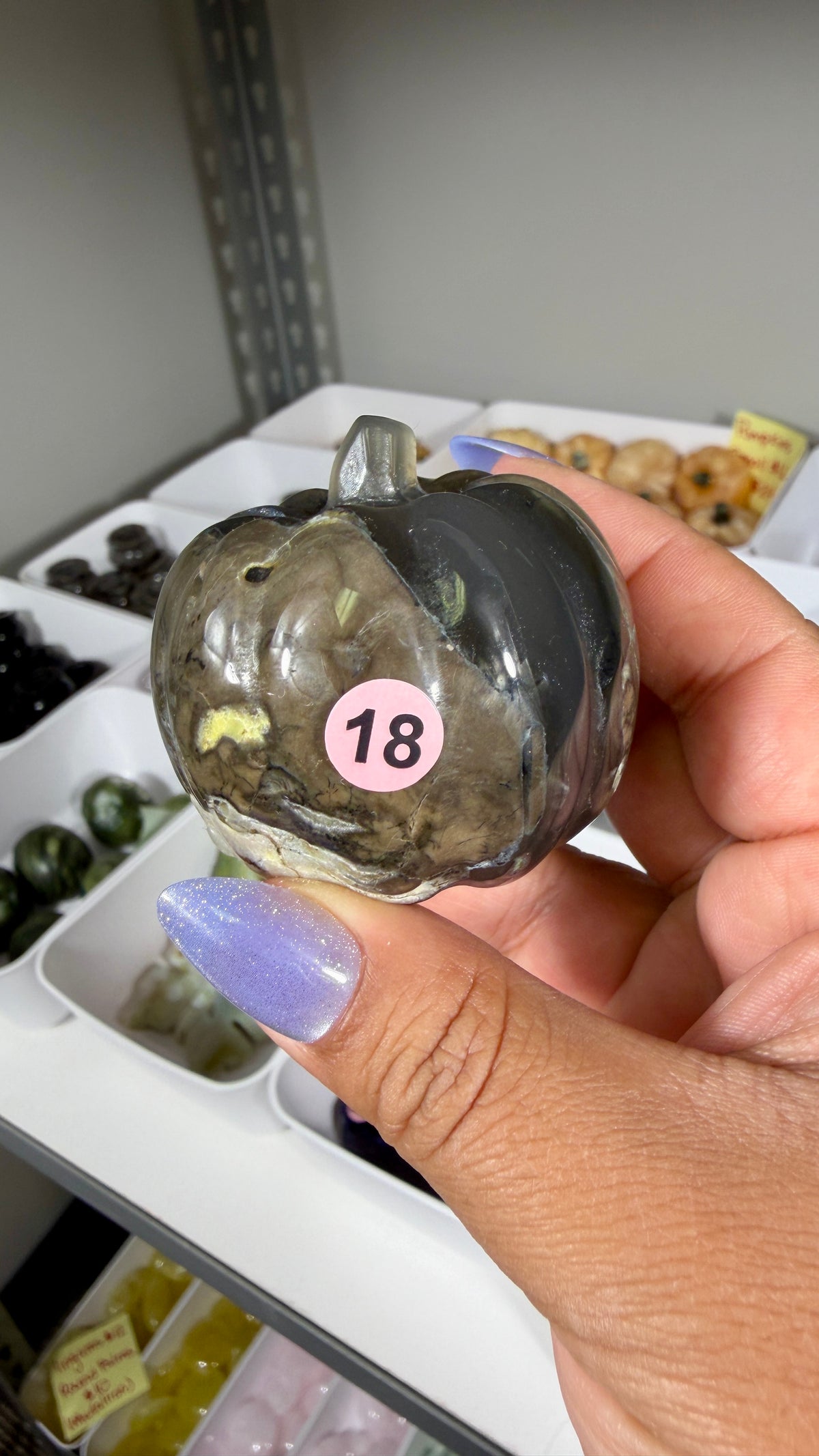 UV Reactive Volcano Agate Pumpkin | Opt 18