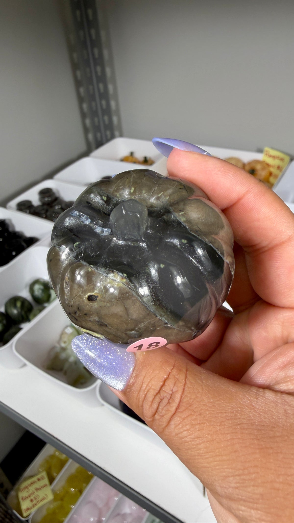 UV Reactive Volcano Agate Pumpkin | Opt 18