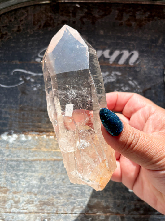 Gorgeous High Quality Lemurian on Custom Stand from Brazil