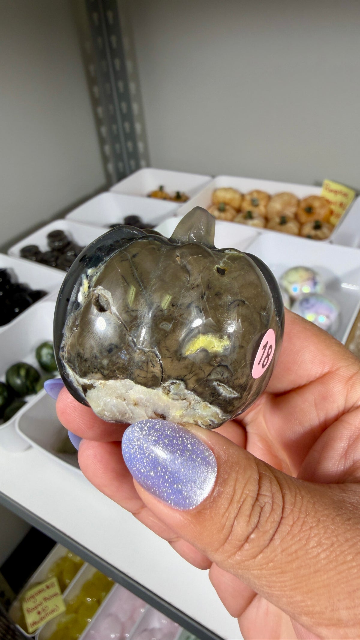 UV Reactive Volcano Agate Pumpkin | Opt 18