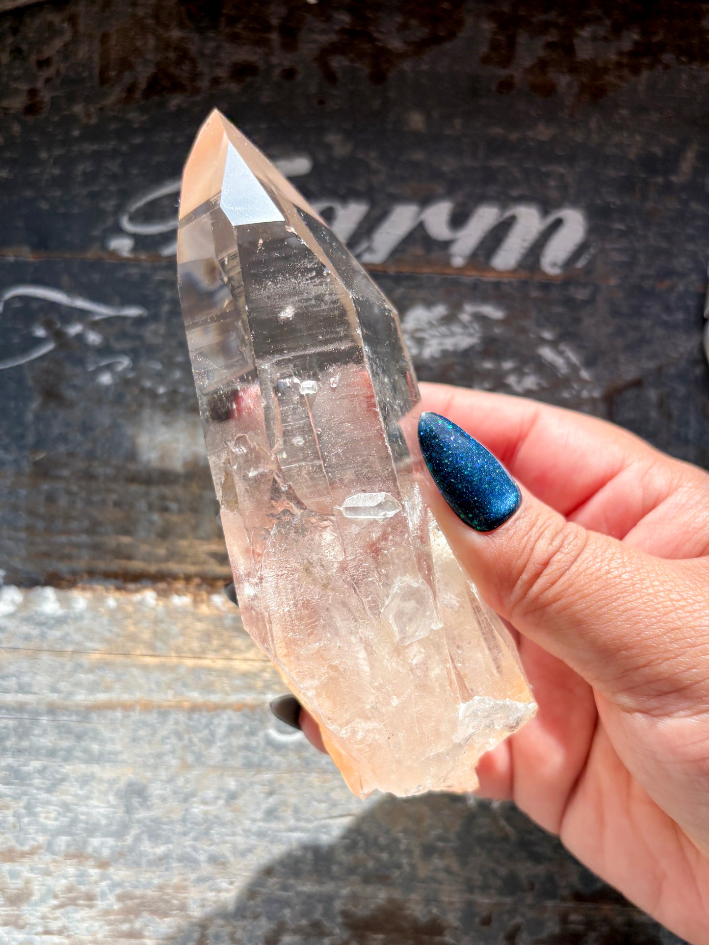 Gorgeous High Quality Lemurian on Custom Stand from Brazil