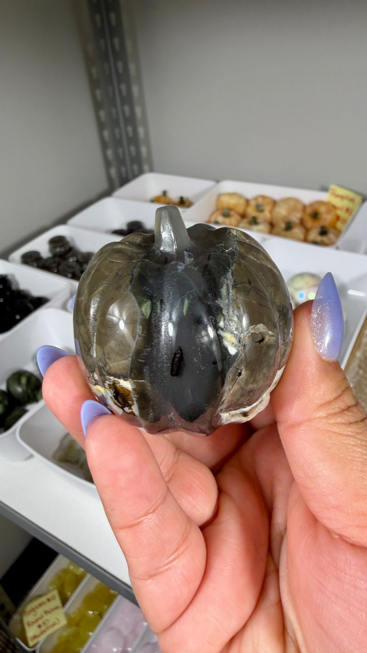 UV Reactive Volcano Agate Pumpkin | Opt 18
