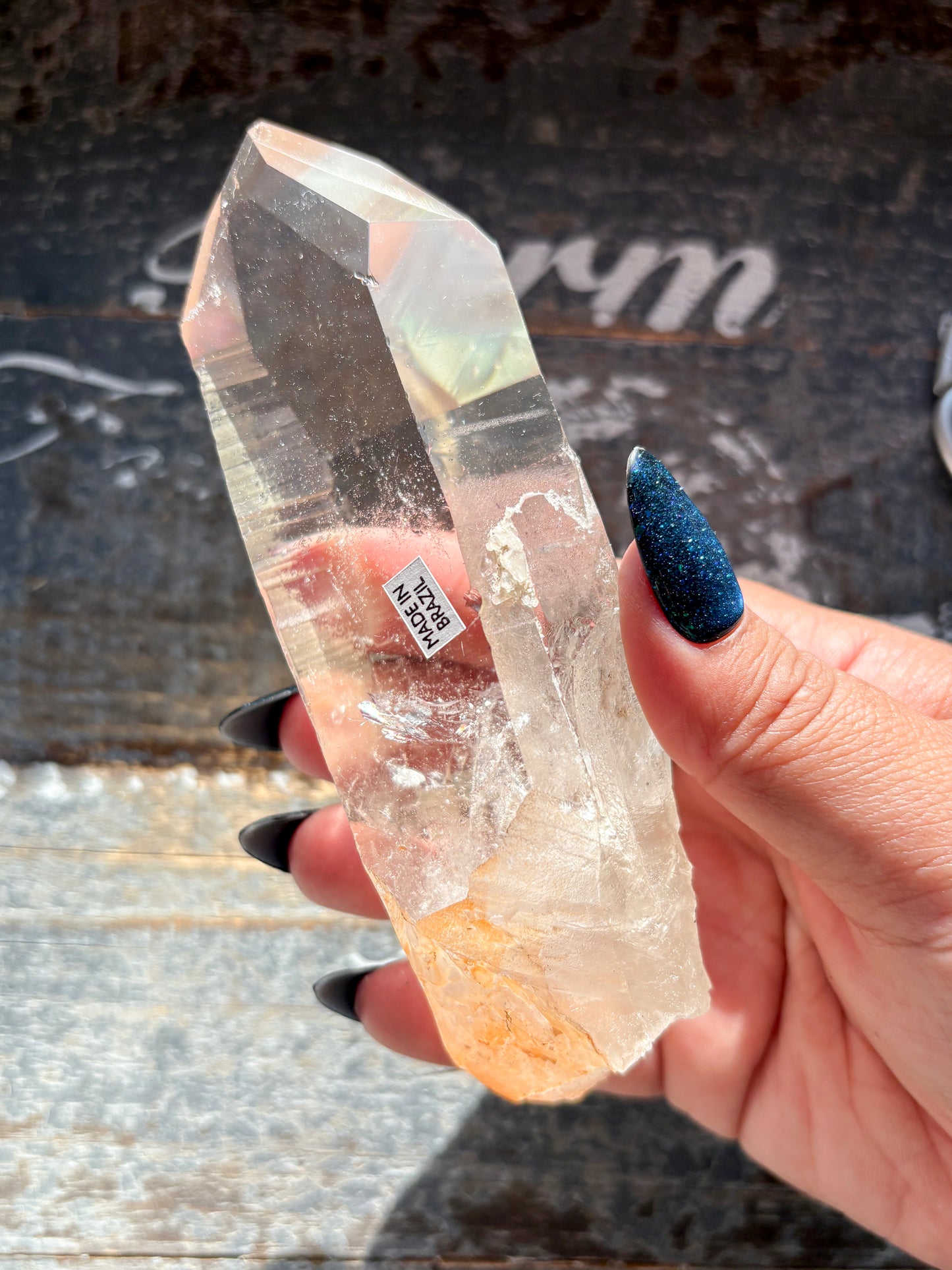 Gorgeous High Quality Lemurian on Custom Stand from Brazil