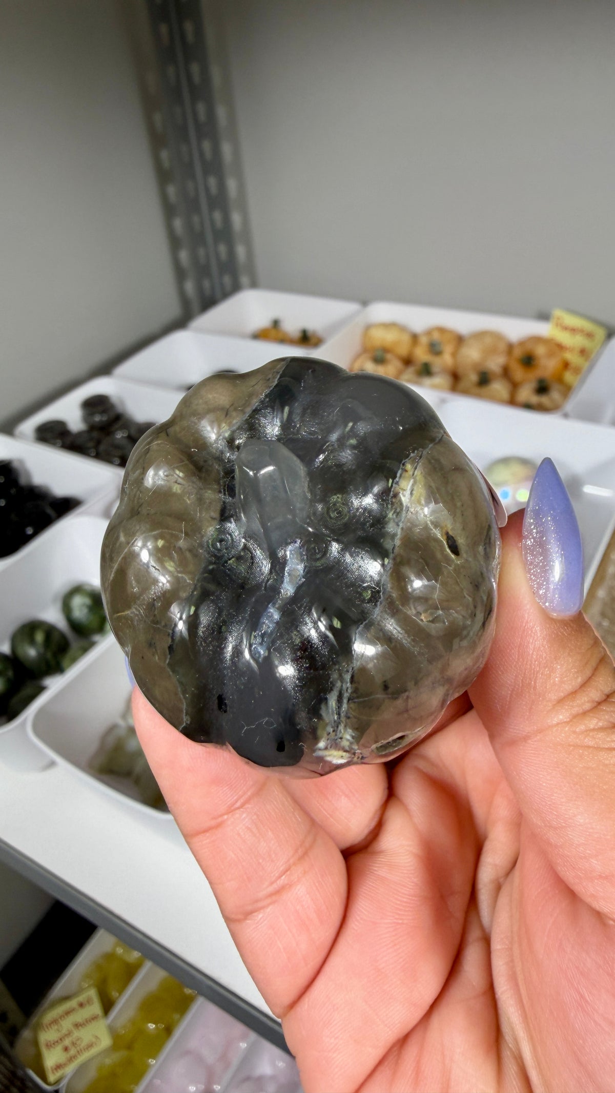 UV Reactive Volcano Agate Pumpkin | Opt 18