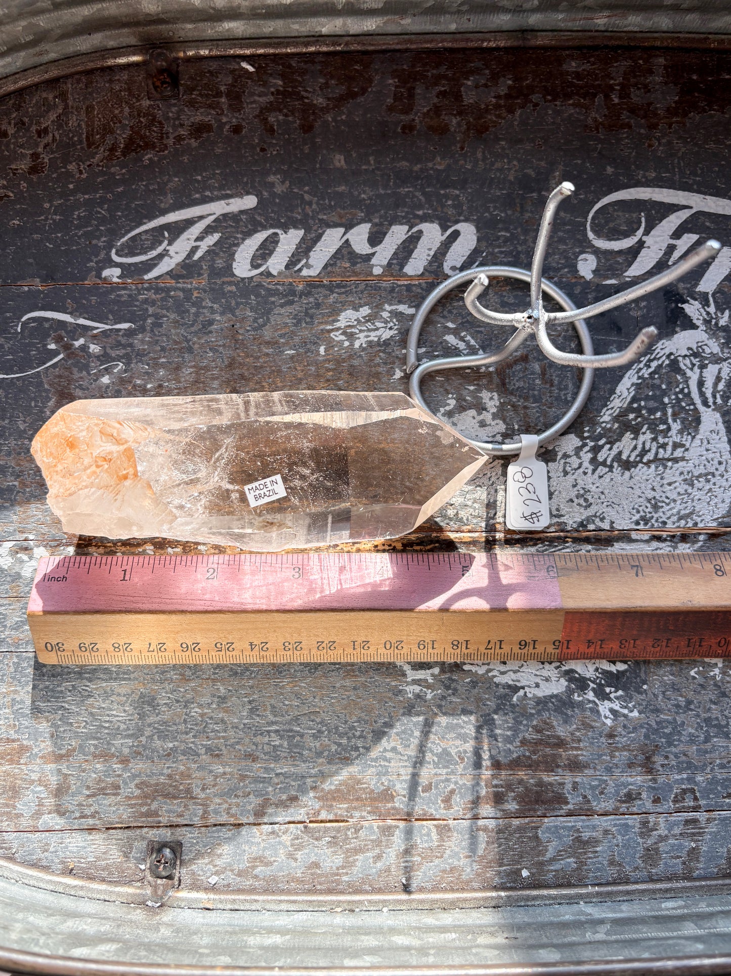 Gorgeous High Quality Lemurian on Custom Stand from Brazil