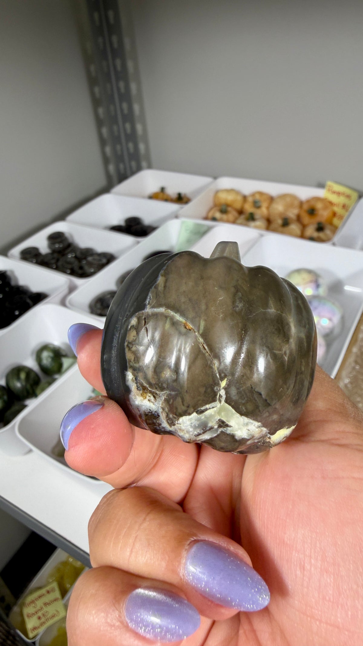 UV Reactive Volcano Agate Pumpkin | Opt 18