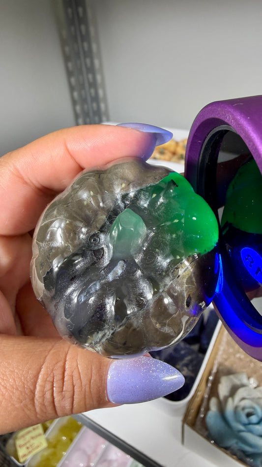 UV Reactive Volcano Agate Pumpkin | Opt 18