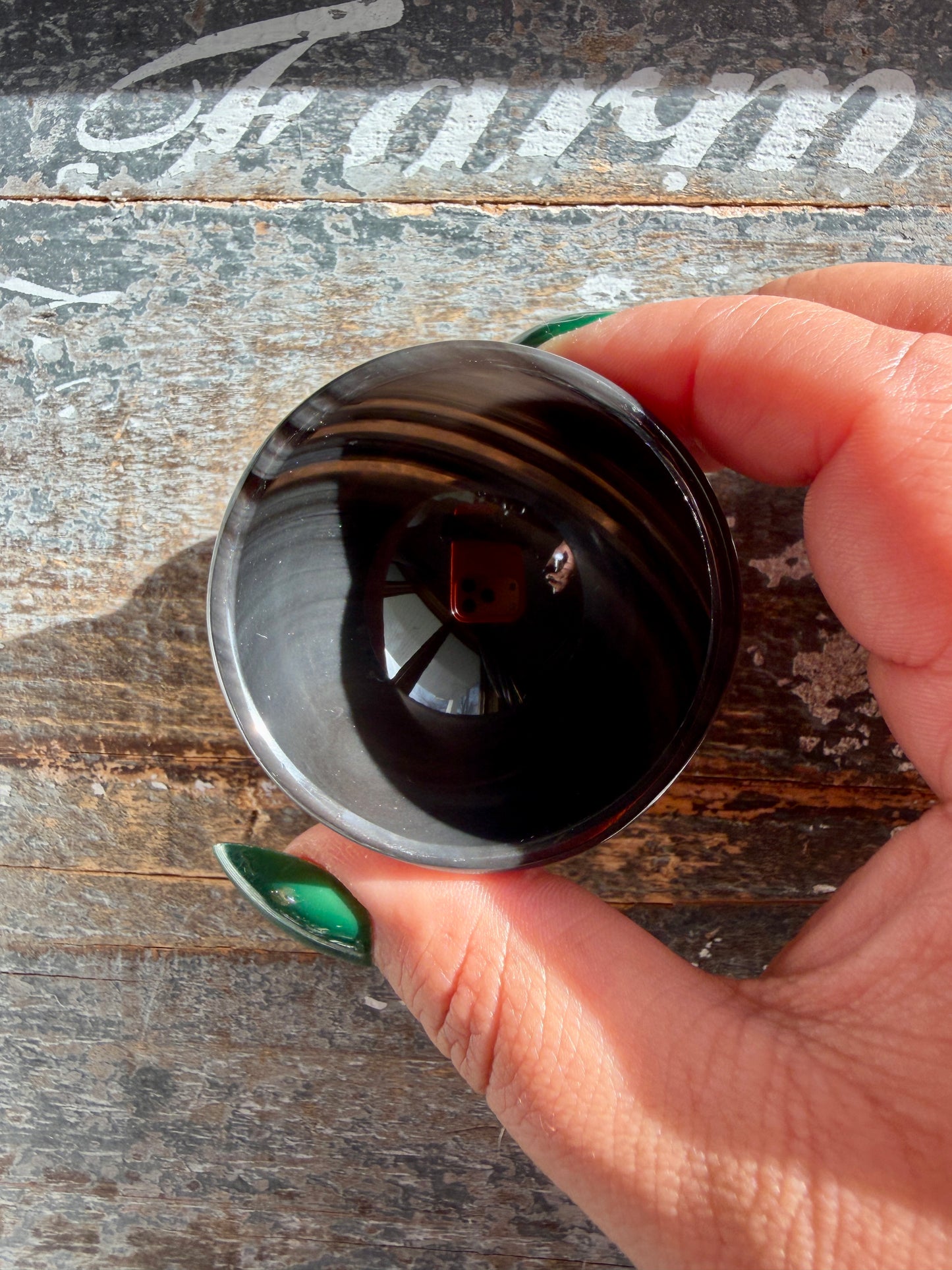 Spooky Midnight Lace Obsidian Mini Bowl | Opt L