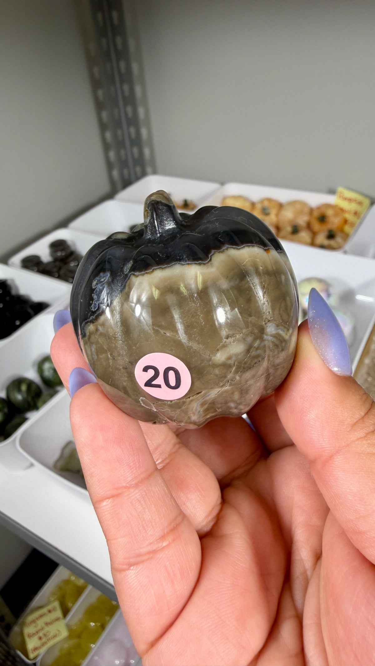 UV Reactive Volcano Agate Pumpkin | Opt 20