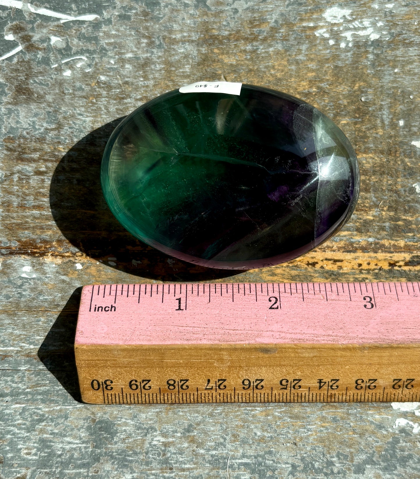Gorgeous High Quality Rainbow Fluorite Palm Stone | Opt F