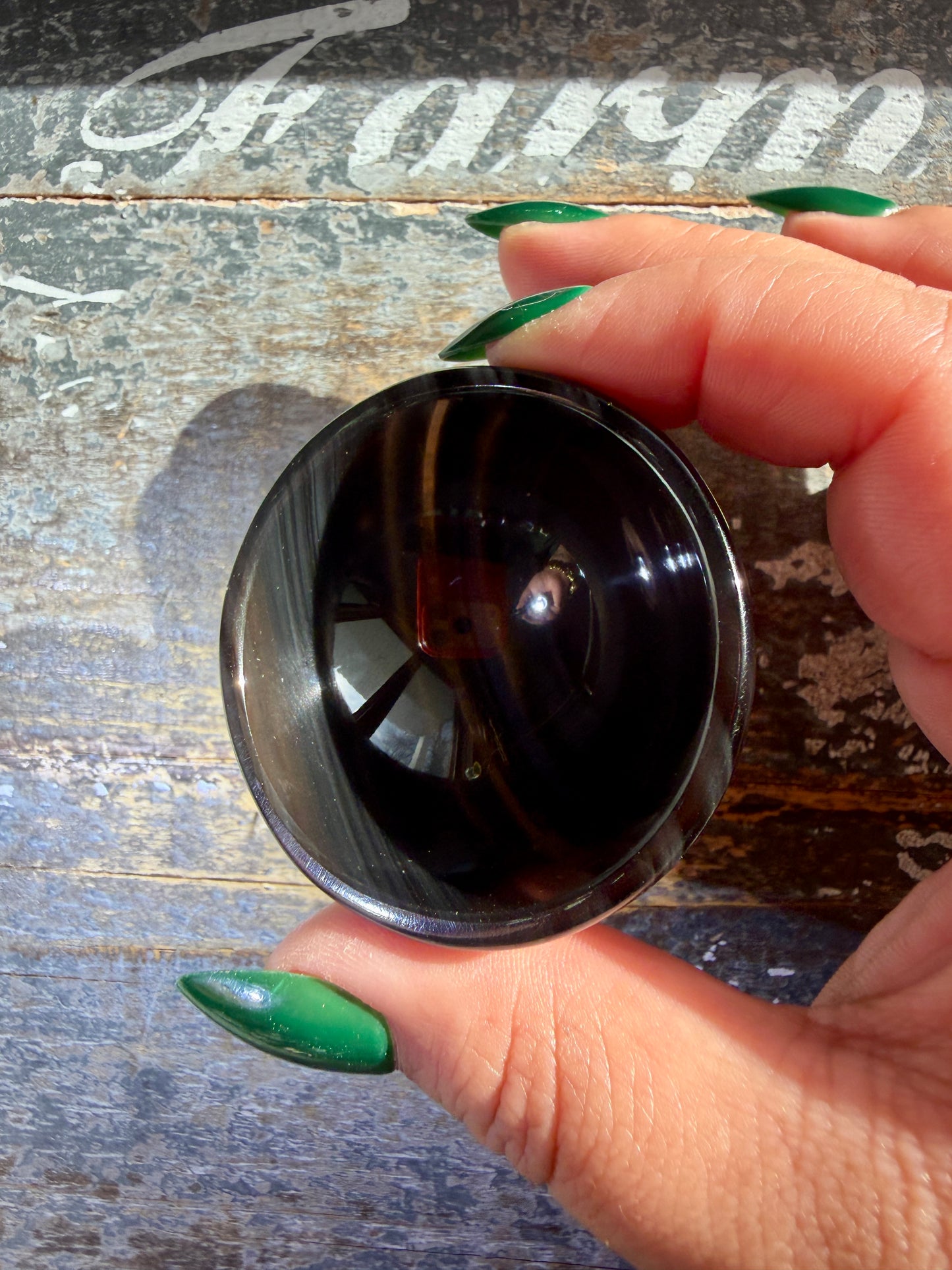 Spooky Midnight Lace Obsidian Mini Bowl | Opt M