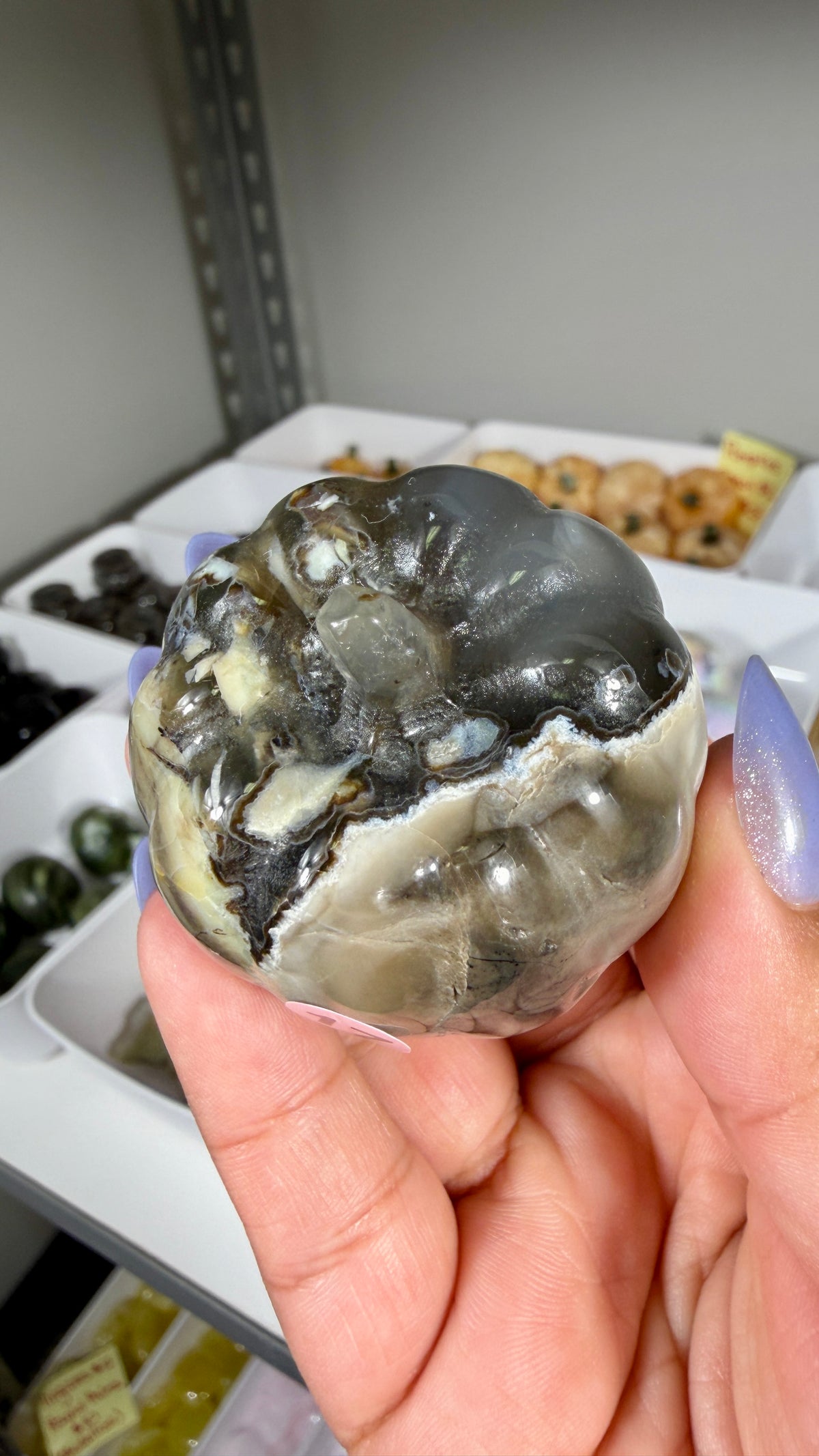 UV Reactive Volcano Agate Pumpkin | Opt 17