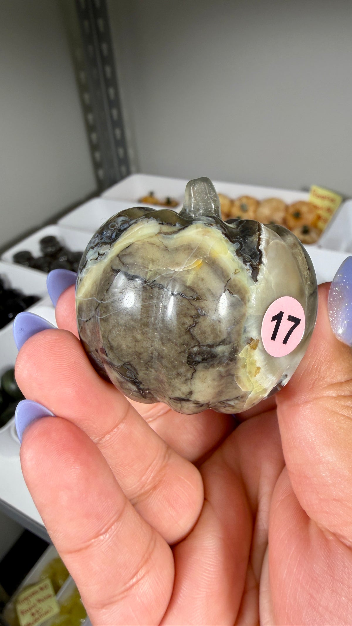 UV Reactive Volcano Agate Pumpkin | Opt 17