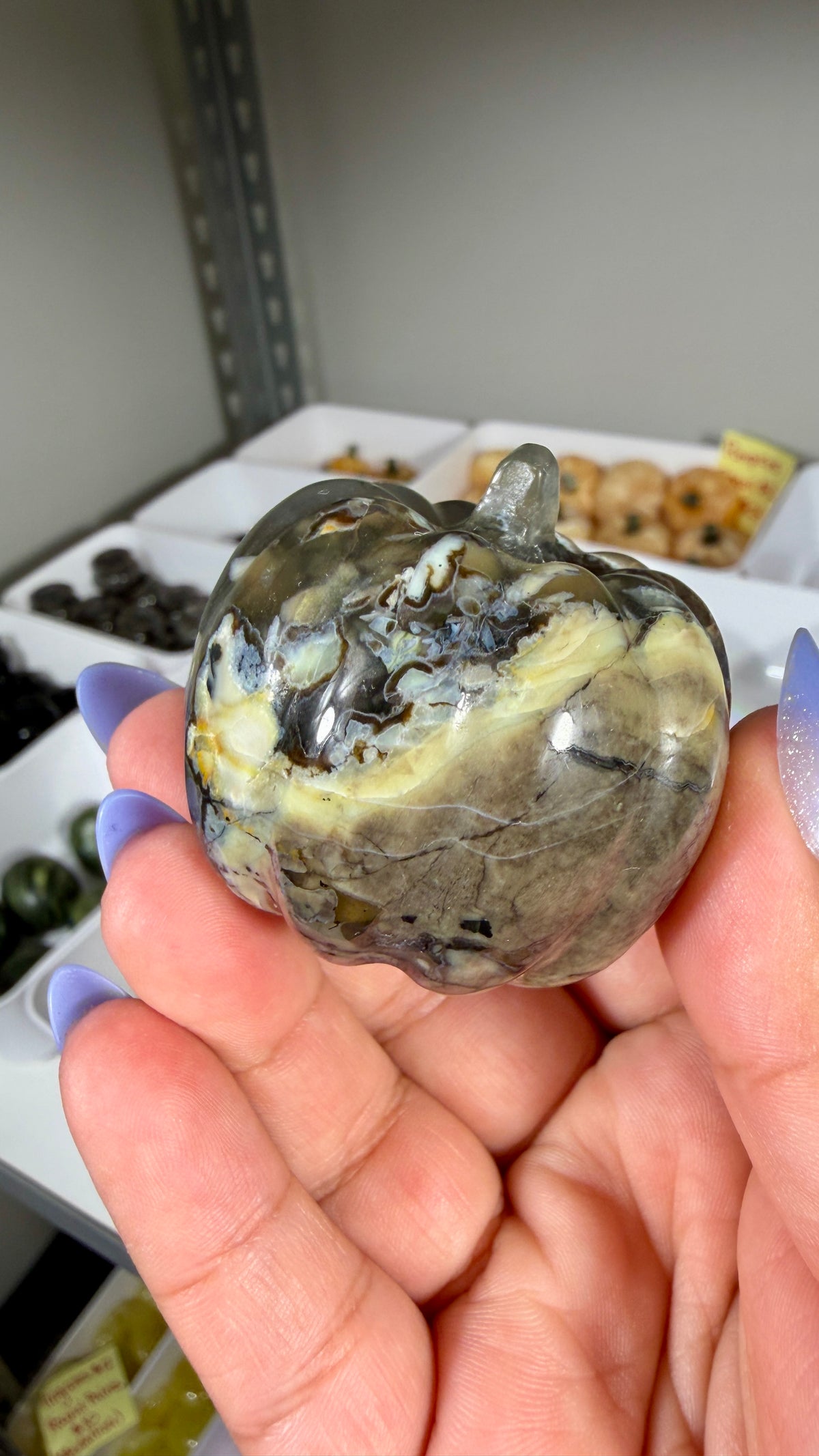 UV Reactive Volcano Agate Pumpkin | Opt 17