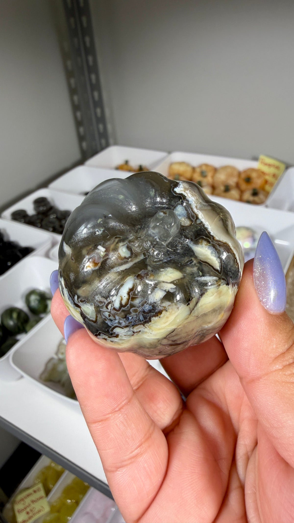 UV Reactive Volcano Agate Pumpkin | Opt 17