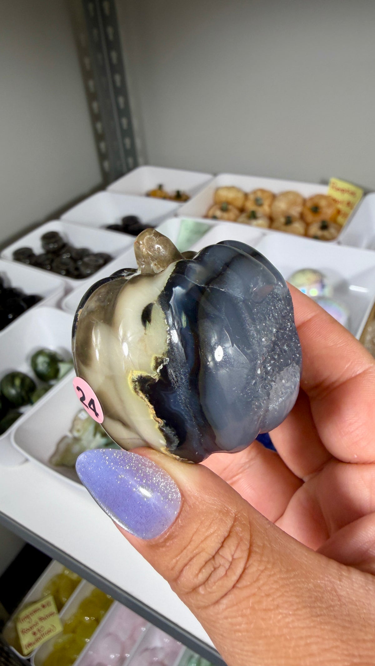 UV Reactive Volcano Agate Pumpkin | Opt 24