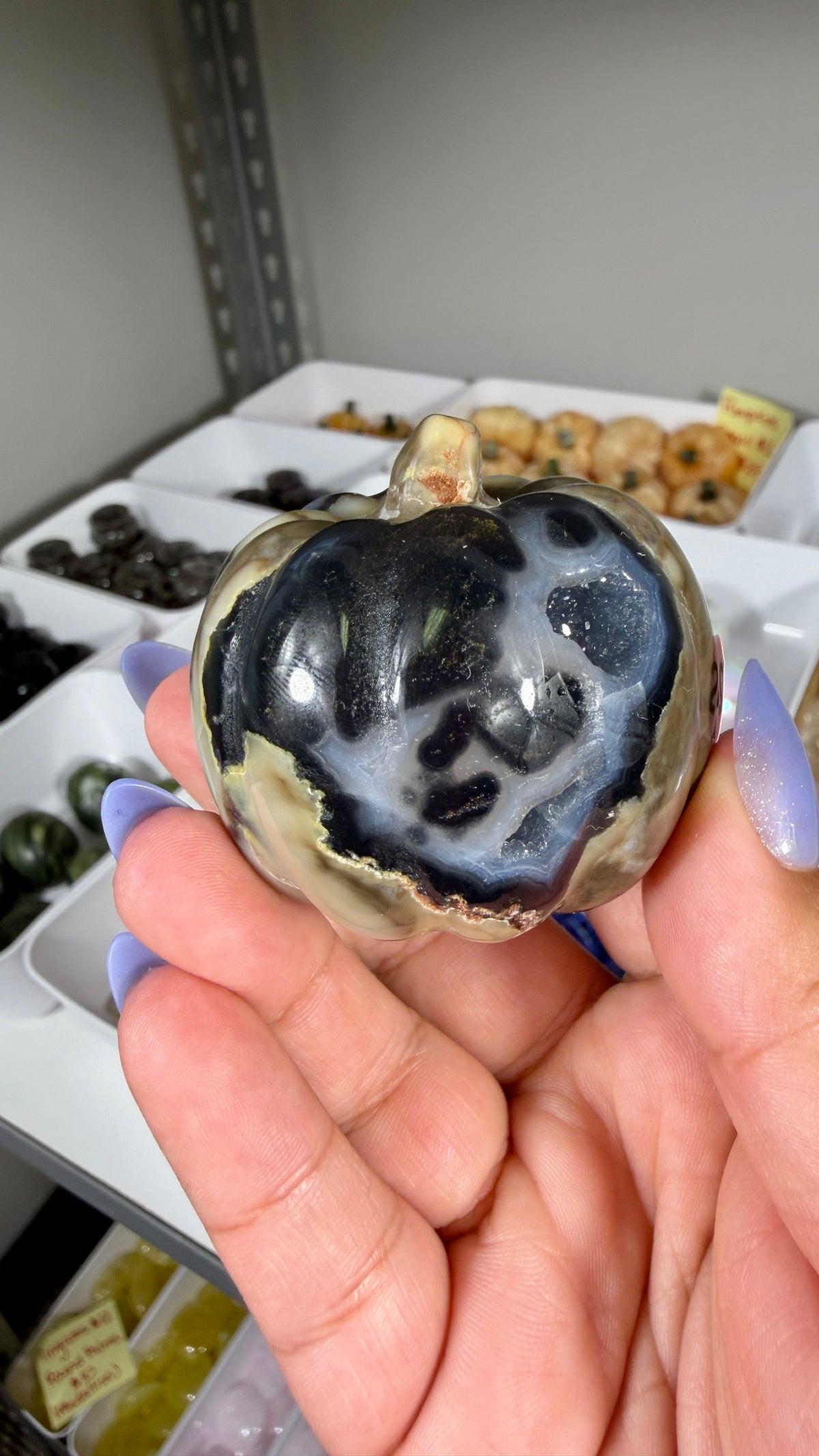 UV Reactive Volcano Agate Pumpkin | Opt 24
