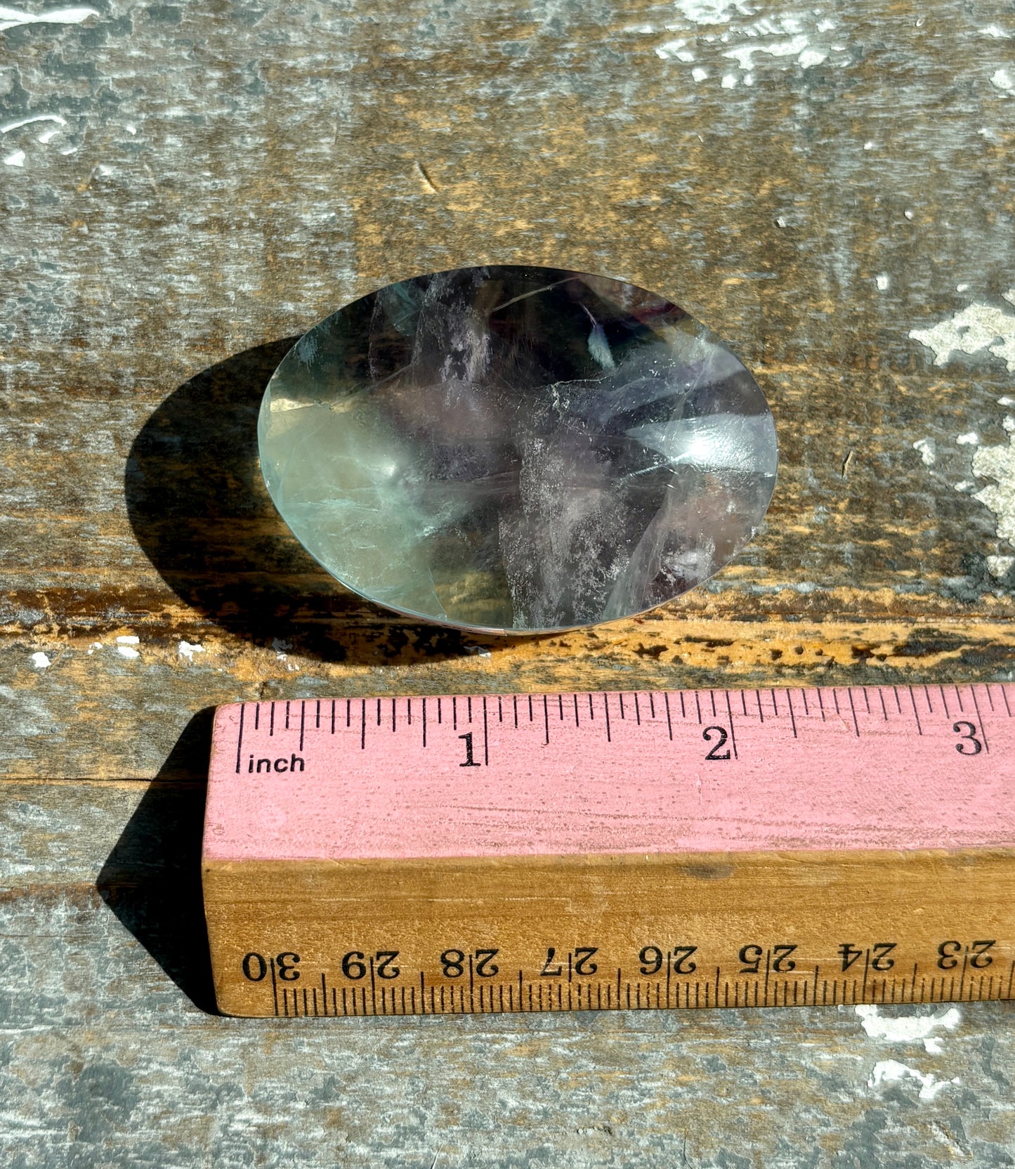 Gorgeous High Quality Rainbow Fluorite Palm Stone | Opt I