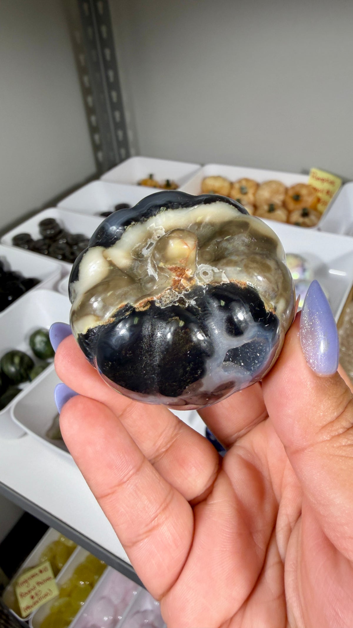 UV Reactive Volcano Agate Pumpkin | Opt 24